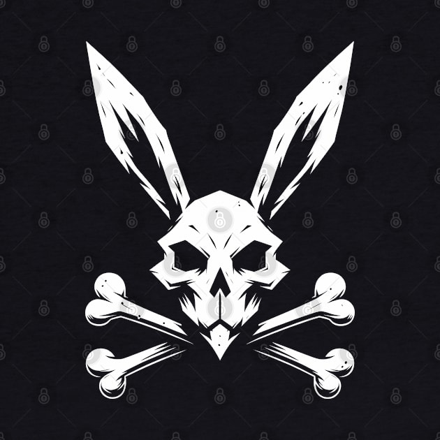 Jolly Roger Pirateflag Bunny Skull Crossbones by TaevasDesign